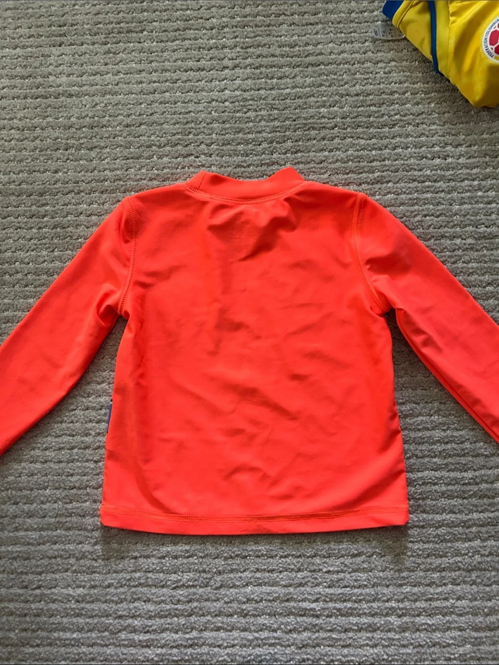 Kids Orange & Blue Shark Rash Guard Swim Set